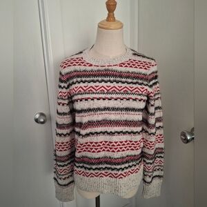 Women's Lucky Brand Multicolor Patterned Crewneck Sweater
